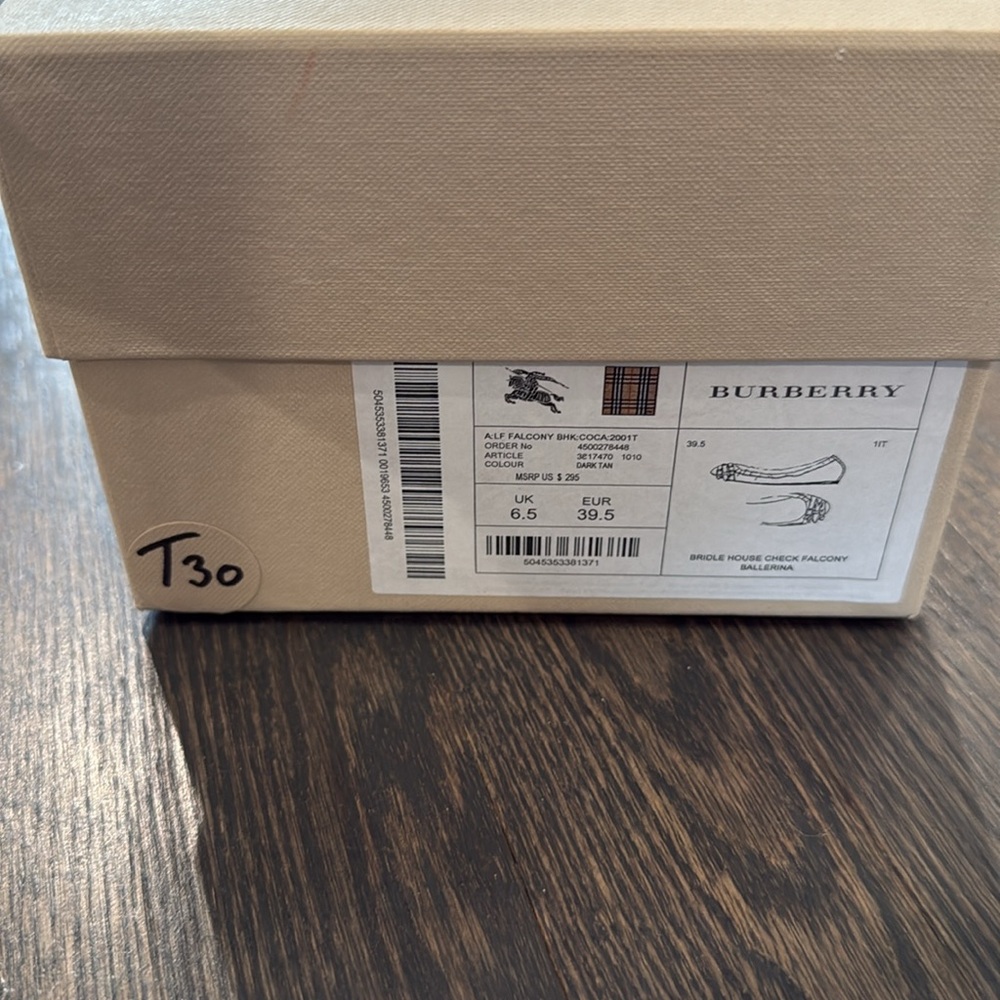 Burberry Bridle House Check Falcony Ballerina-Authentic-EUC - Picture 8 of 10
